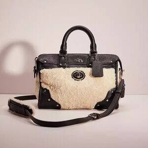 Coach Black and Cream Rhyder Satchel